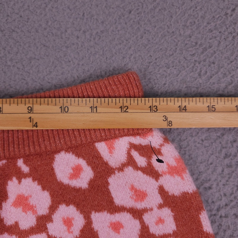 UGG Knit Shorts Womens XS Orange Pink Leopard Shaina Pull On - Picture 7 of 12